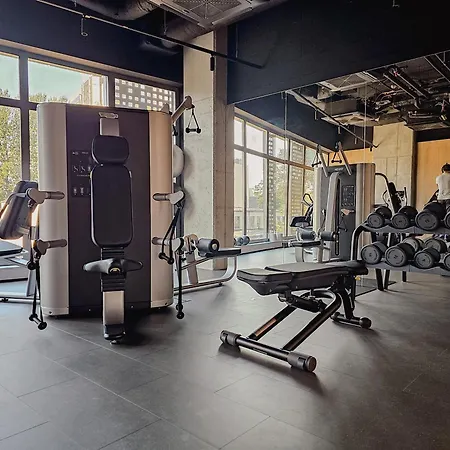 公寓 Urban Premium, Sokolska 30 Towers No 3, Free Parking, Gym & Sauna, Self Check-in 卡托维兹