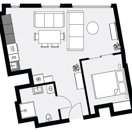 公寓 Urban Premium, Sokolska 30 Towers No 3, Free Parking, Gym & Sauna, Self Check-in *
